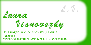 laura visnovszky business card